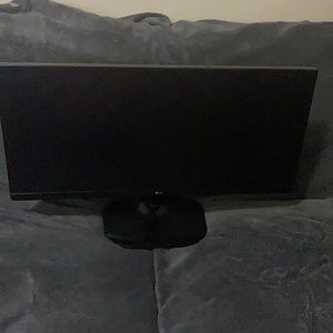 A LG ultra wide monitor